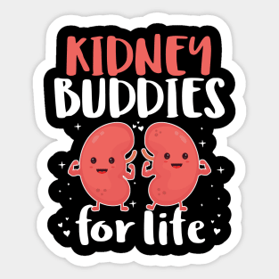 Kidney Buddies For Life - Donor Recipient Gift Sticker